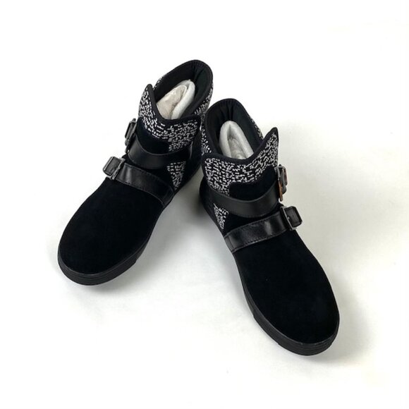 New Bernie Mev Frosty Black Suede Knit Boot 6.5 / 37 - Picture 6 of 10